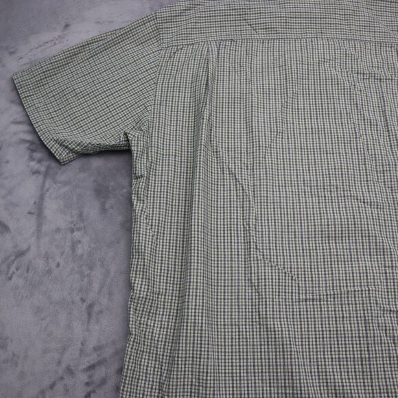 Timberland Shirt Mens Large Blue Tan Outdoor Workwear Weathergear Button Up - Picture 13 of 14